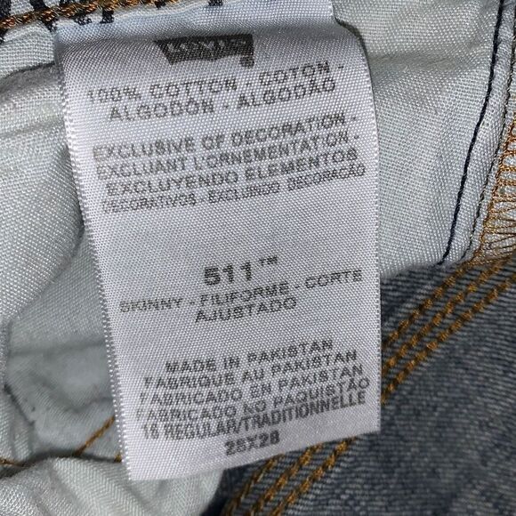 Levi’s 511 Skinny Dark Wash 28X28 - Picture 12 of 14